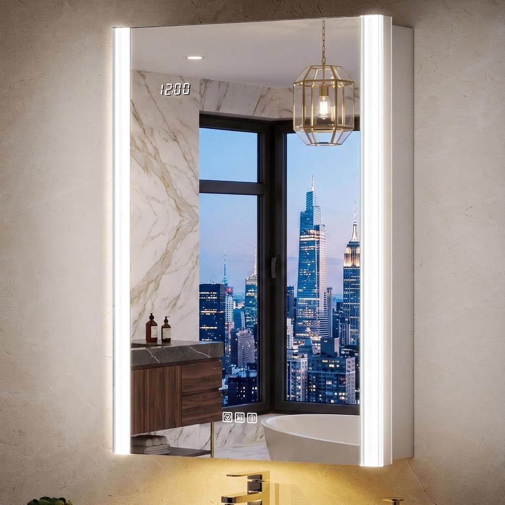 Smart Home Furniture - 20x32 Beleuchteter Medizinschrank-Spiegel mit Lichtern &