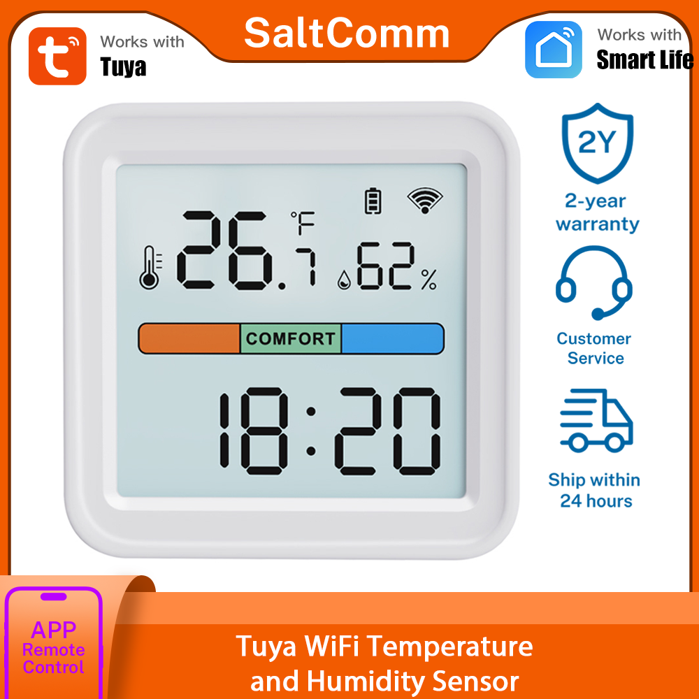 Smart Home Alexa - Tuya Neuer WLAN-Temperatur- und Feuchtigkeitssensor Smart