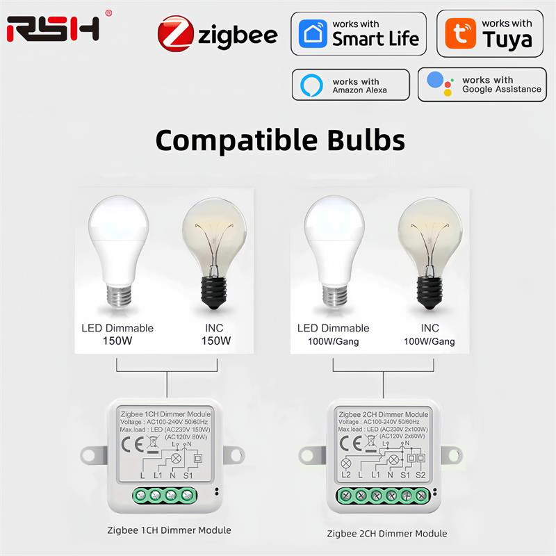 Smart Home Hub 2 - Tuya Zigbee Smart Dimmer Switch Modul