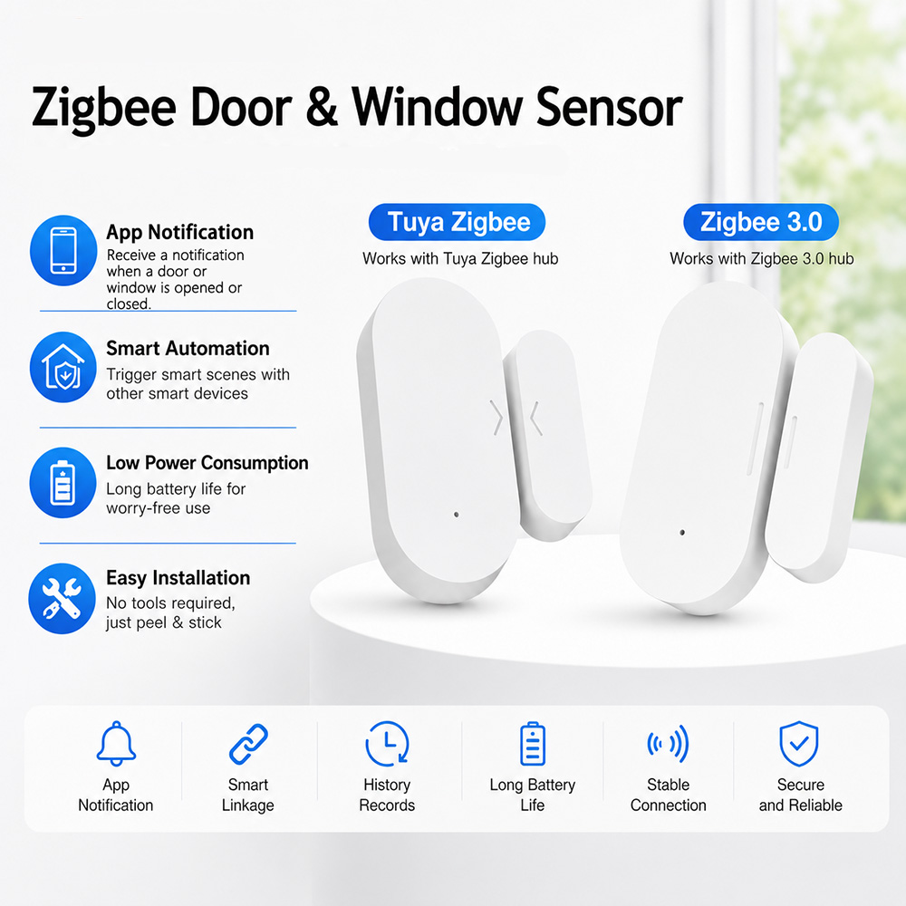 Smart Home For Windows - Zigbee Tür- und Fenstersensor UZ-5D, kompatibel