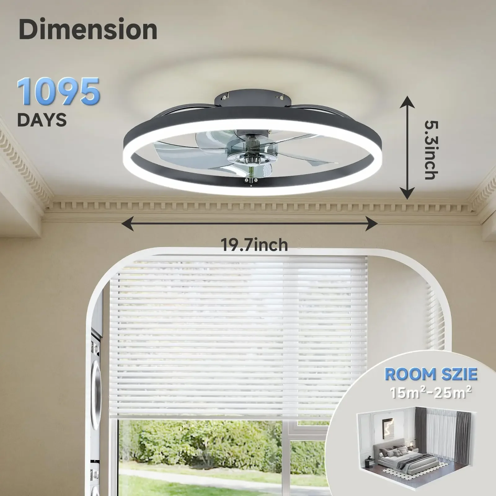 Smart Ceiling Fan - Neue Einfache Ultradünne LED-Deckenventilatoren mit Licht