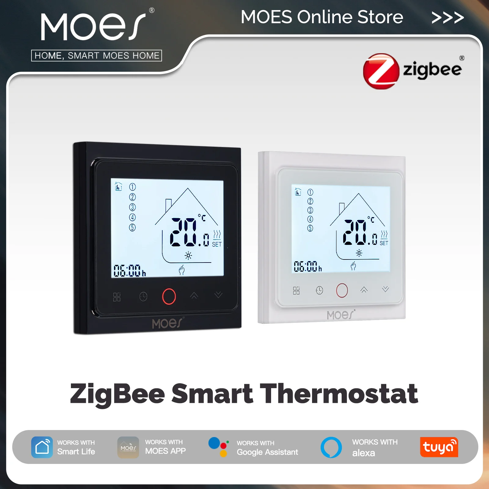 Smart Home Furniture - MOES Tuya ZigBee Smart Thermostat Raumtemperaturregelung