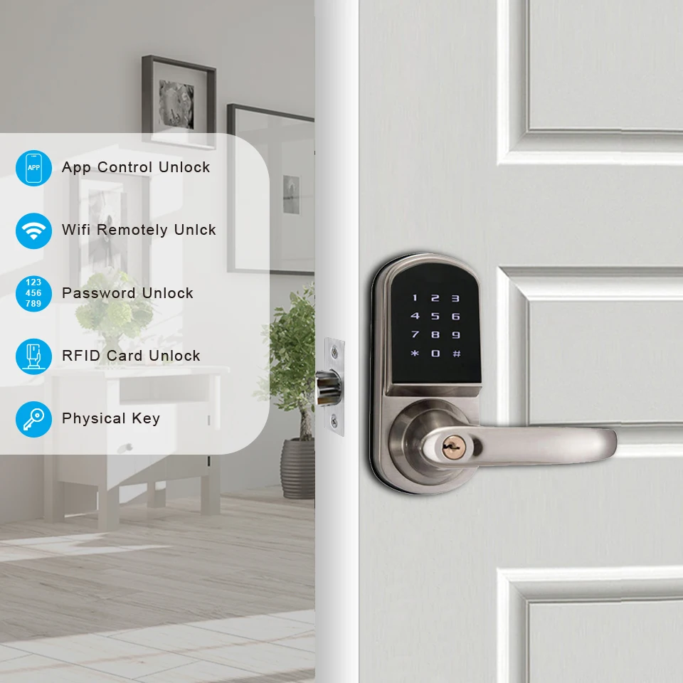 Airbnb Smart Home - Zinklegierung Smart-Türschloss mit TTlock App Touch-Tastatur