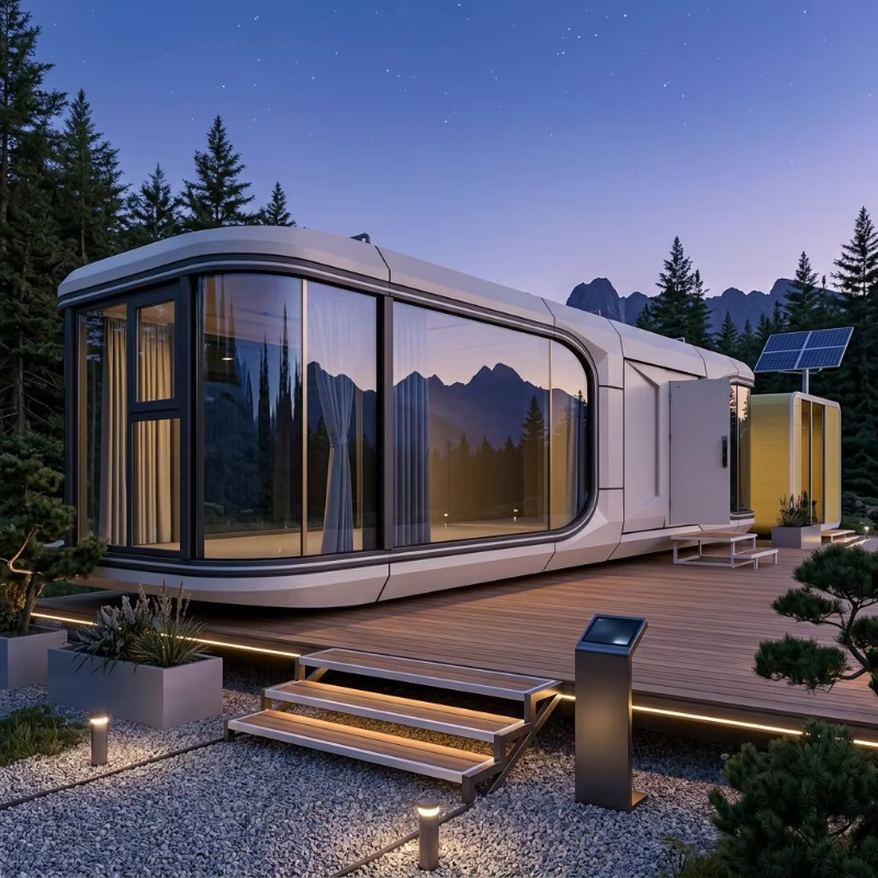 Airbnb Smart Home - Moderne Raumkapsel-Tiny-House-Fertighaus-ADU-Modulwohnung für den Garten, Airbnb-Vermietung