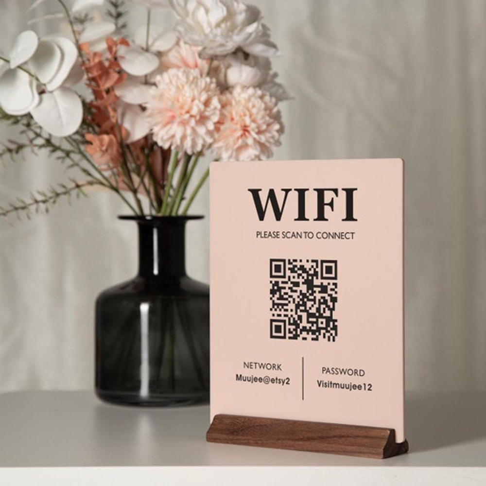 Airbnb Smart Home - Heißer Verkauf WiFi QR Code Acryl