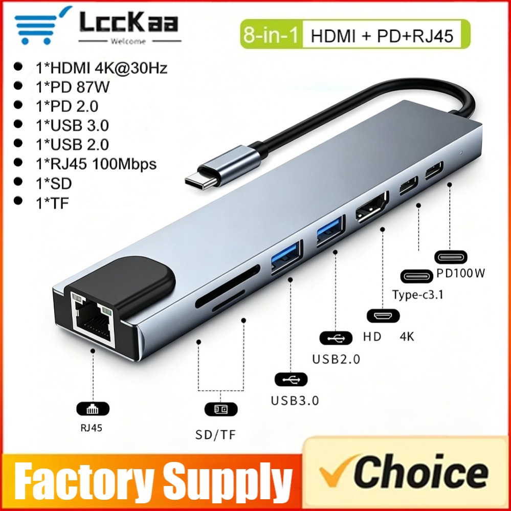 Smart Home Hub 2 - 8-in-1/2 7-in-1/2 USB-C-Hub Typ-C 3.1 zu