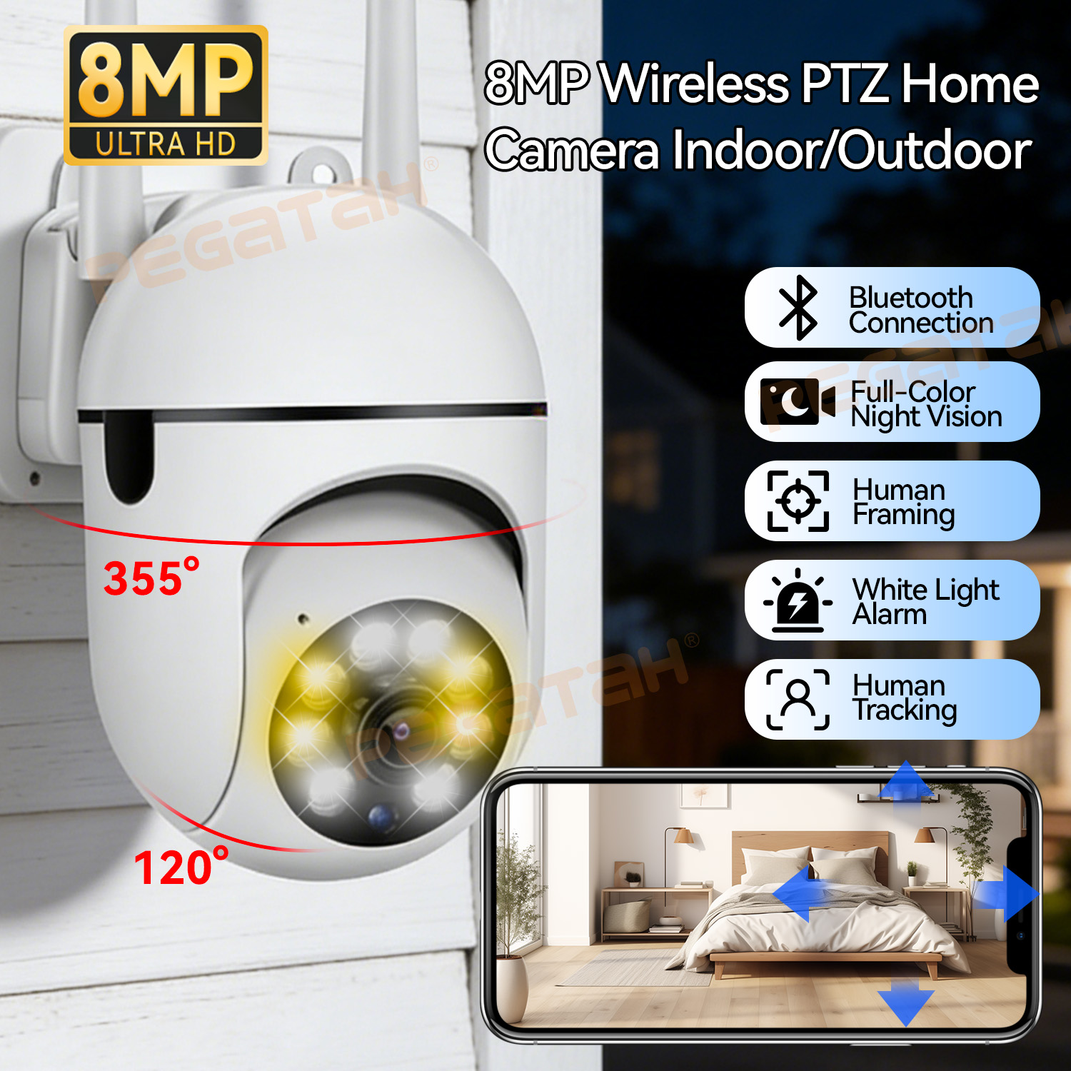 Smart Home Windows App - 8MP 2,4G Wifi IP CCTV Kamera