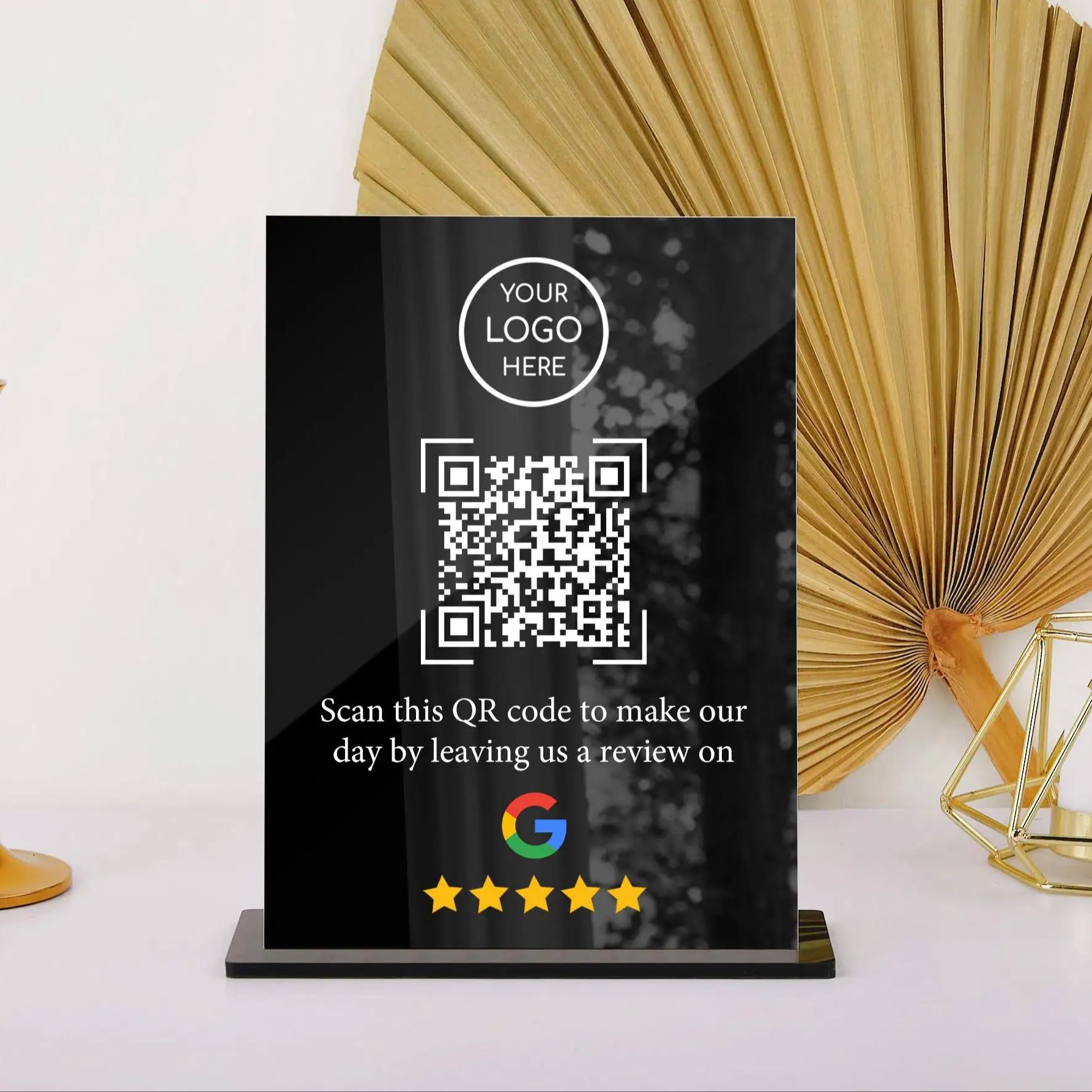 Airbnb Smart Home - Maßgeschneiderter QR-Code-Acrylständer für Social Connect Display-Plakette,