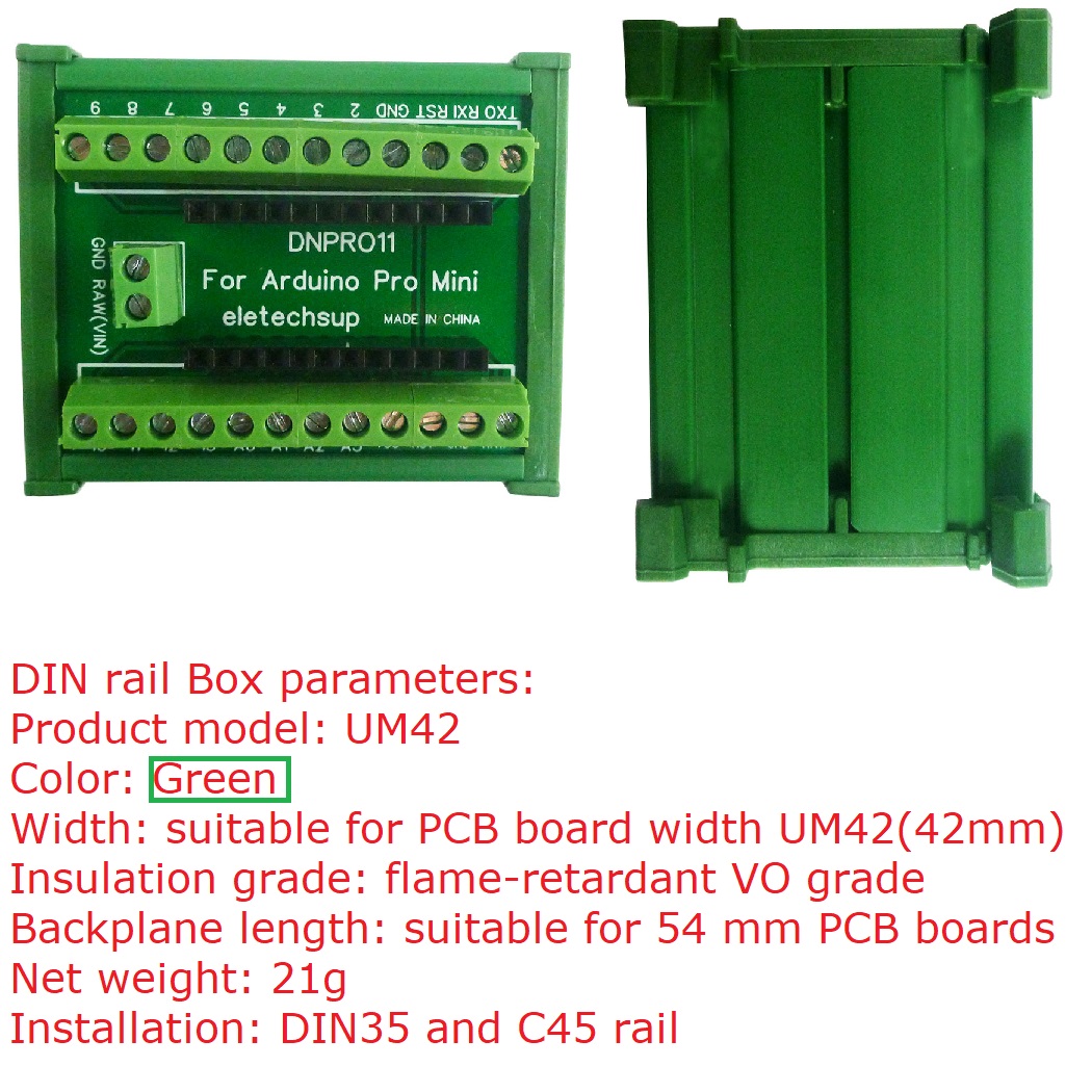 Smart Home With Plc - DIN-Schienen-Montage-Klemmenblock-Adaptermodul für Arduino Pro Mini Board