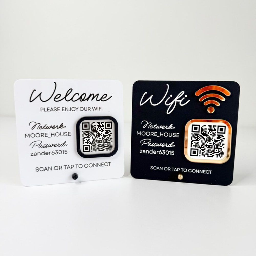 Anpassbares Acryl-WLAN-Schild  – Airbnb Smart Home Bewertung und Preis