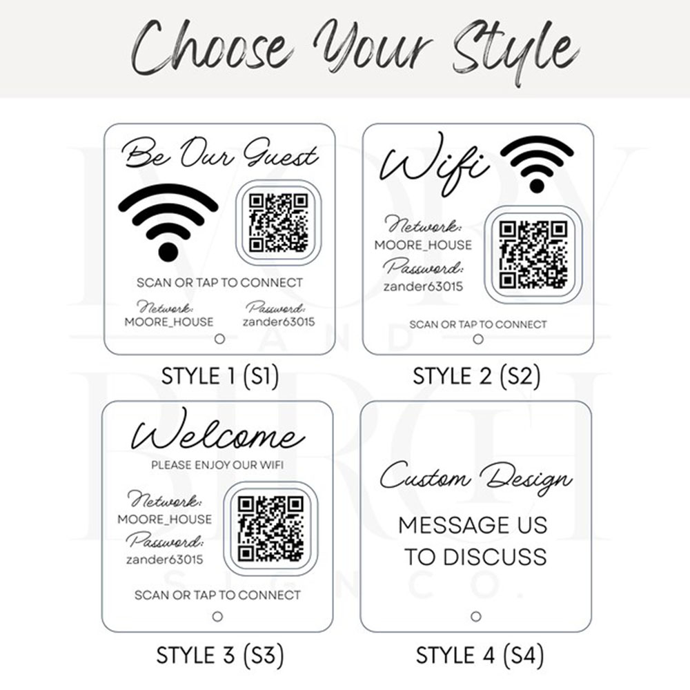 Anpassbares Acryl-WLAN-Schild  – Airbnb Smart Home Bewertung und Preis