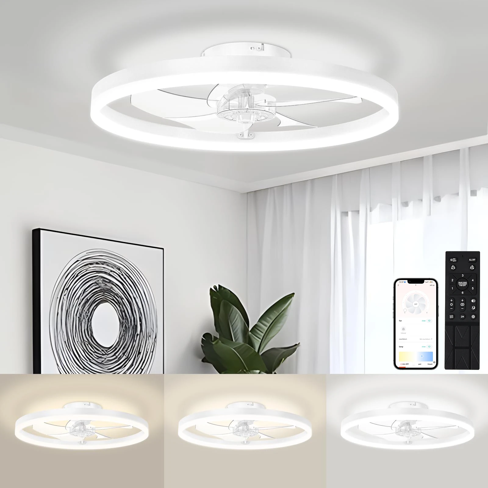 Neue Einfache Ultradünne LED-D – Smart Ceiling Fan Bewertung und Preis