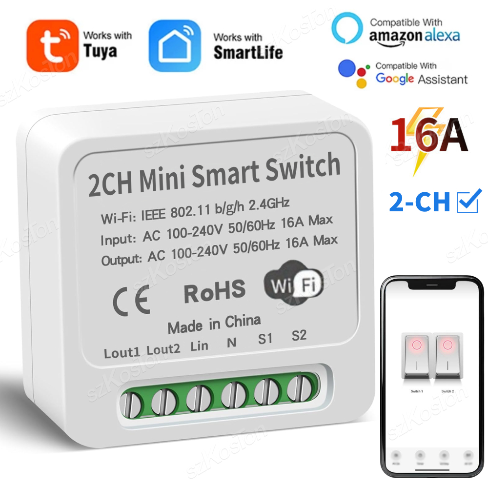 16A Tuya WiFi Smart Switch Mod – Smart Home Alexa Bewertung und Preis